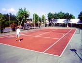 Tennis Field in dem Camping