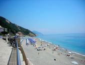 Der Strand von Arenella Camping in Ligurien
