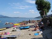 Der Strand am Lago Maggiore