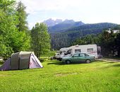 Campingplatz in den Dolomiten