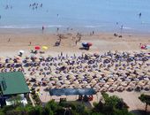 Der Privatstrand des Campingplatzes