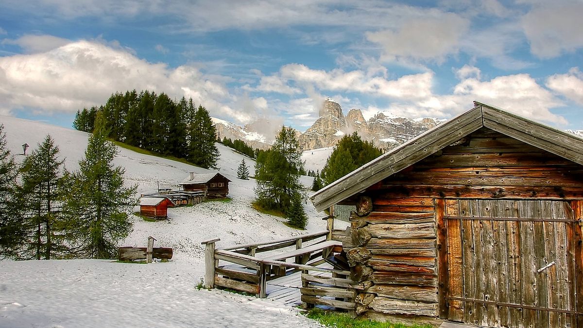 Neve sulle Dolomiti