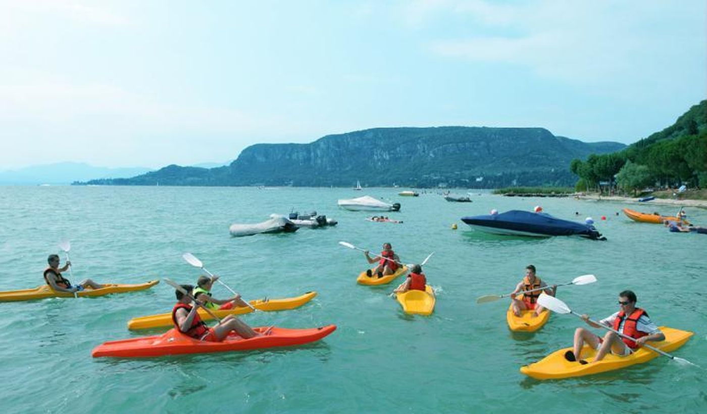 Canoes on Lake Garda