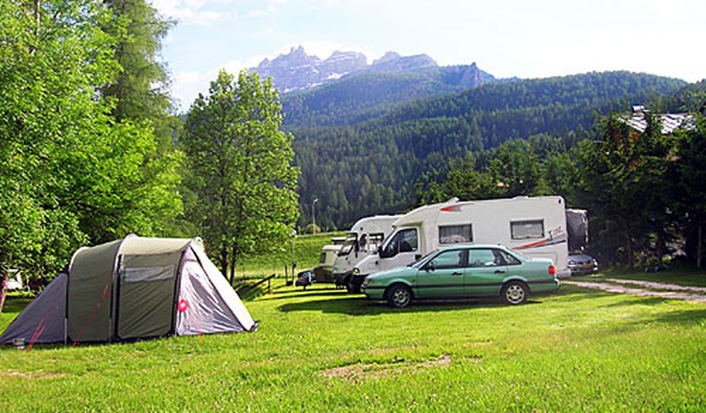 Campingplatz in den Dolomiten