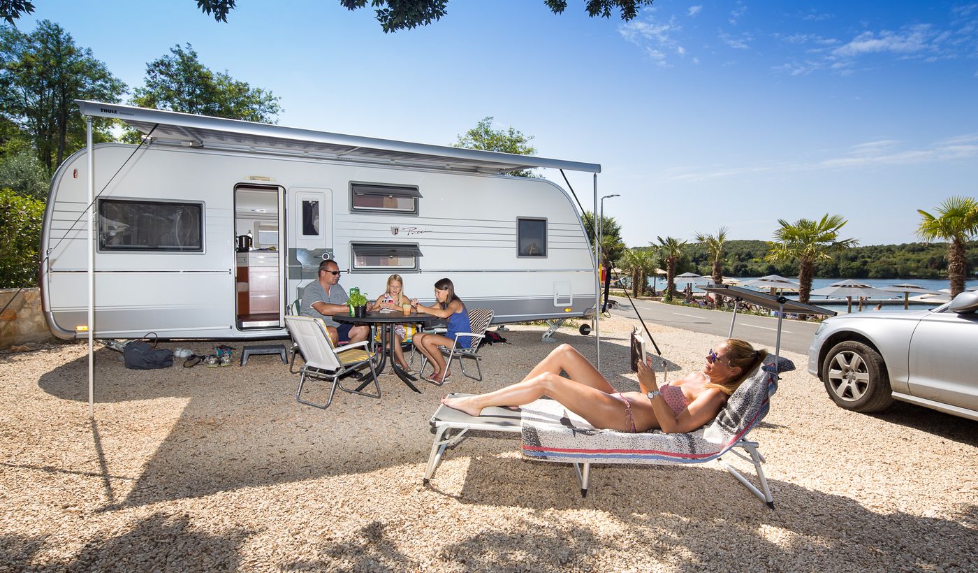 Camper pitches in Camping Val Saline in Rovinj
