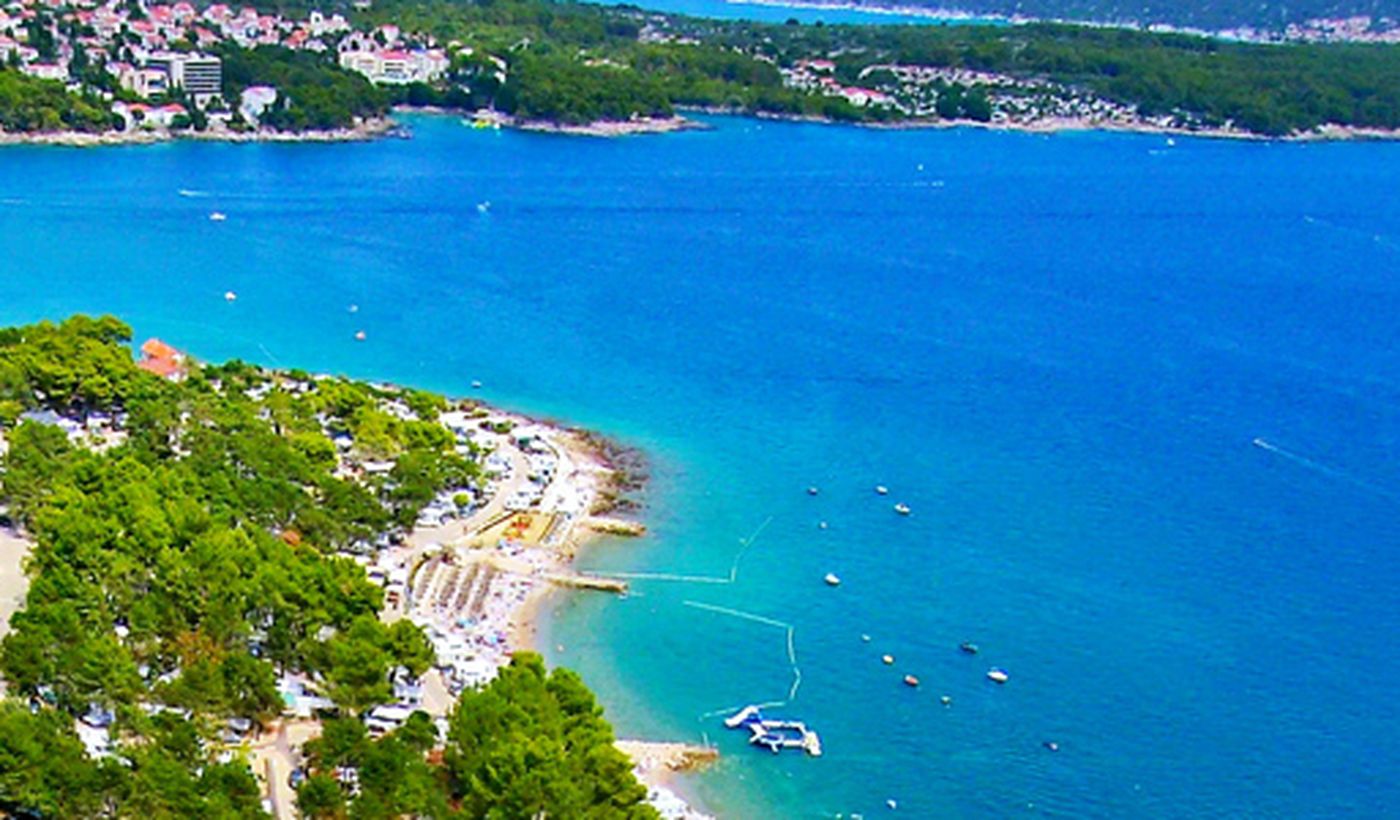 Overview of the camping on the island of Krk in Croatia