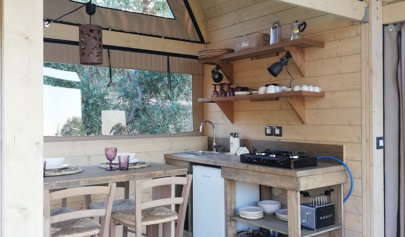 cucina esterna tenda luxury