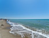 Camping am Strand in dem Latium