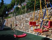 Der Spielplatz des Campingplatzes