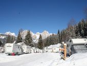 Campingplatz in Trentino im Winter