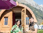 Camping mit Holzfässern in Trentino Alto Adige