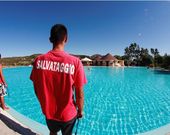 Der Pool in dem Camping Village